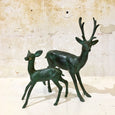 Cerf et son faon en bronze signé Chatil Art Nouveau / Art Déco