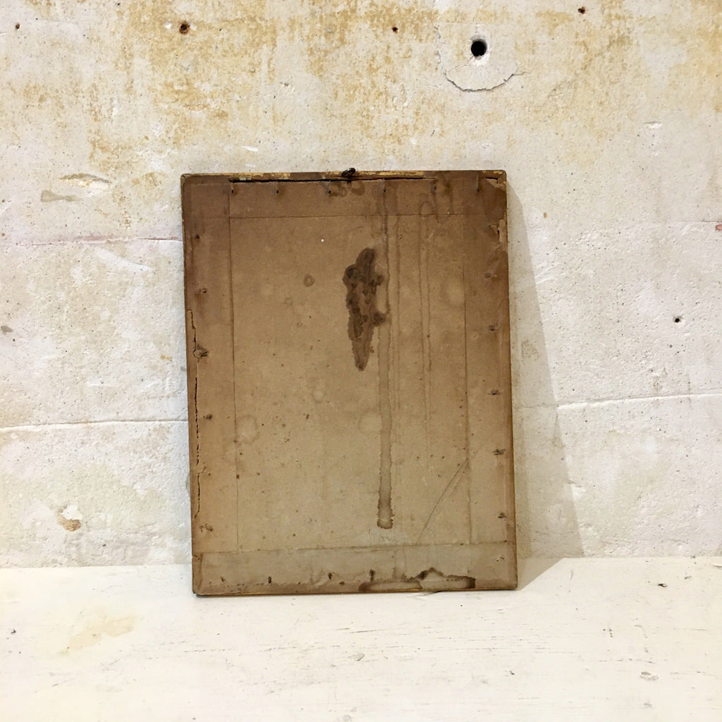 Dessin de Jean Droit enfant et son chien, bouledogue français 1920-1930