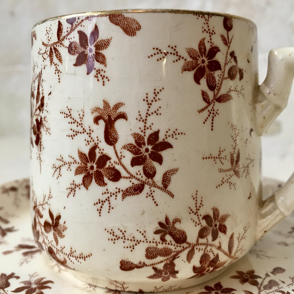 Ensemble tasses et sous-tasses Perse de Sarreguemines - Art Nouveau