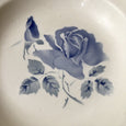 Assiette à soupe Digoin Sarreguemines n°4 - dessin rose bleue au centre
