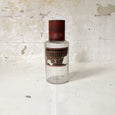 Petit pot à pharmacie Napoléon III en verre soufflé avec étiquette - Sulfate de Zinc
