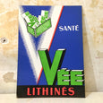 Litho originale publicité pharmacie Santé Vée Lithinés années 60