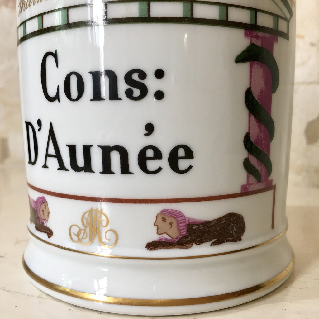 Pot pharmacie Métadier en porcelaine de Limoges Cons : D'Aunée