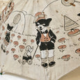 Ombrelle d'Indochine pour enfant en tissu motifs chat