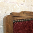 Chaise en bois velours rouge bordeaux cloutée années 20 / 30 Art Déco