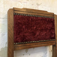 Chaise en bois velours rouge bordeaux cloutée années 20 / 30 Art Déco