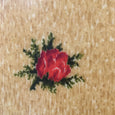 Plateau en résine et fibre de verre - dessin Roses - années 1970