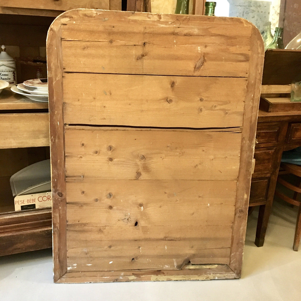 Grand miroir Louis Philippe doré fleurs gravées