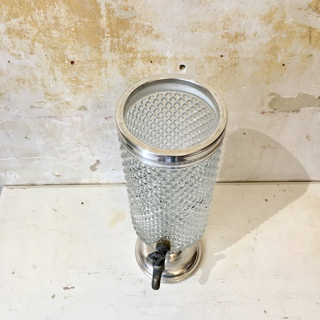 Fontaine à absinthe verre et métal argenté