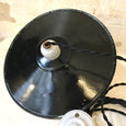 Suspension abat-jour tôle émaillée noire diamètre 24 cm