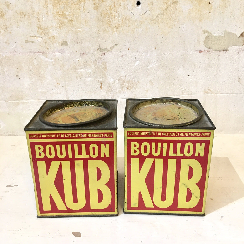 Grande boîte carrée vintage Bouillon KUB
