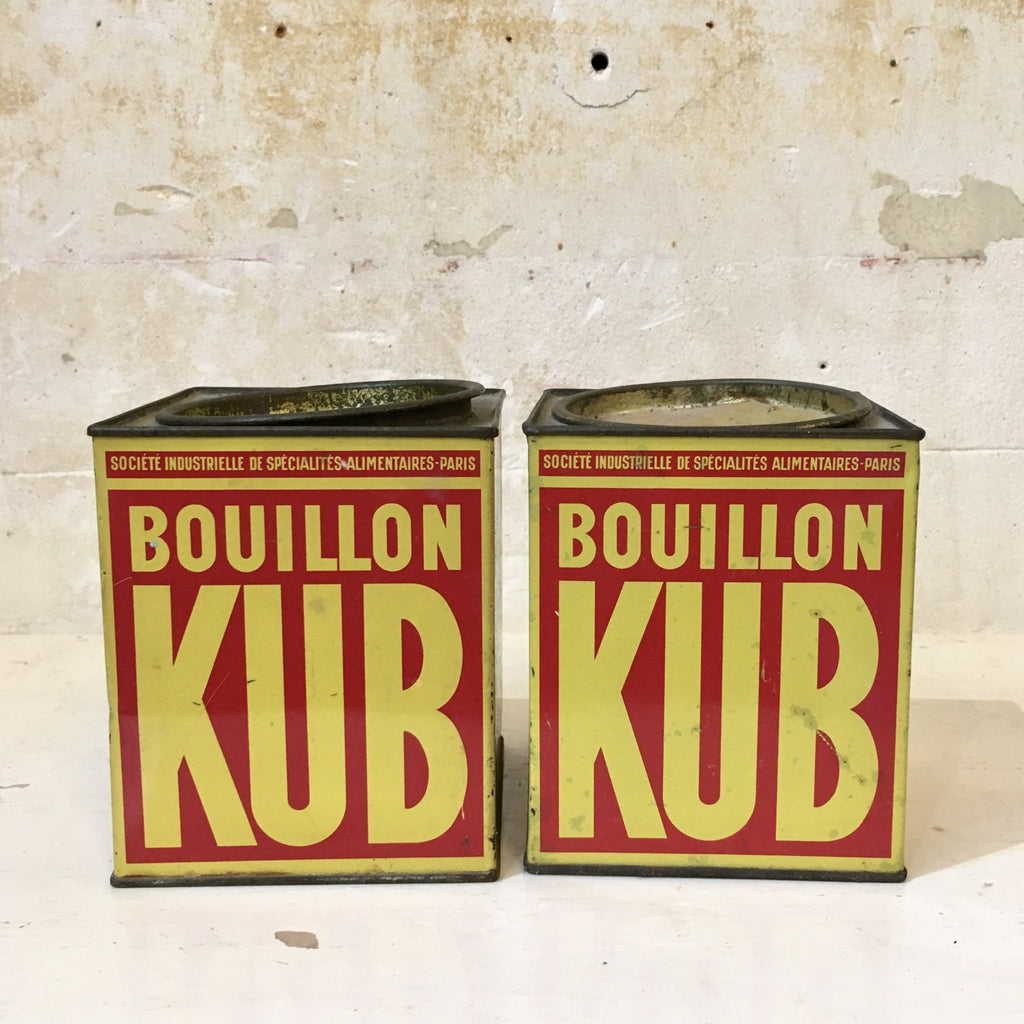Grande boîte carrée vintage Bouillon KUB