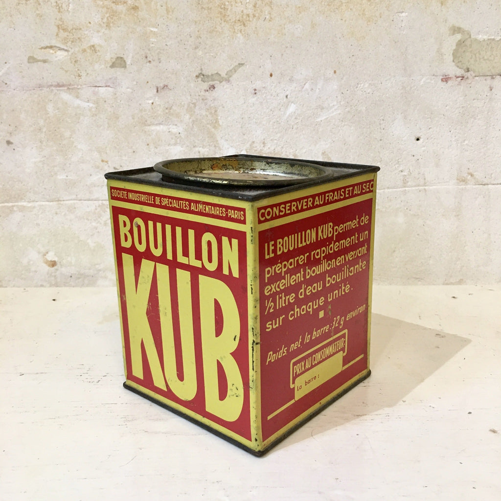 Grande boîte carrée vintage Bouillon KUB
