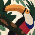 Tapisserie murale chambre ou salon laine jungle toucan perroquet années VAC 1970