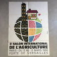 Affiche originale 3e Salon International de l'Agriculture Picard 1966