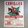 Affiche originale de Bossé 1961 Grand Cross Hippique Cérelles