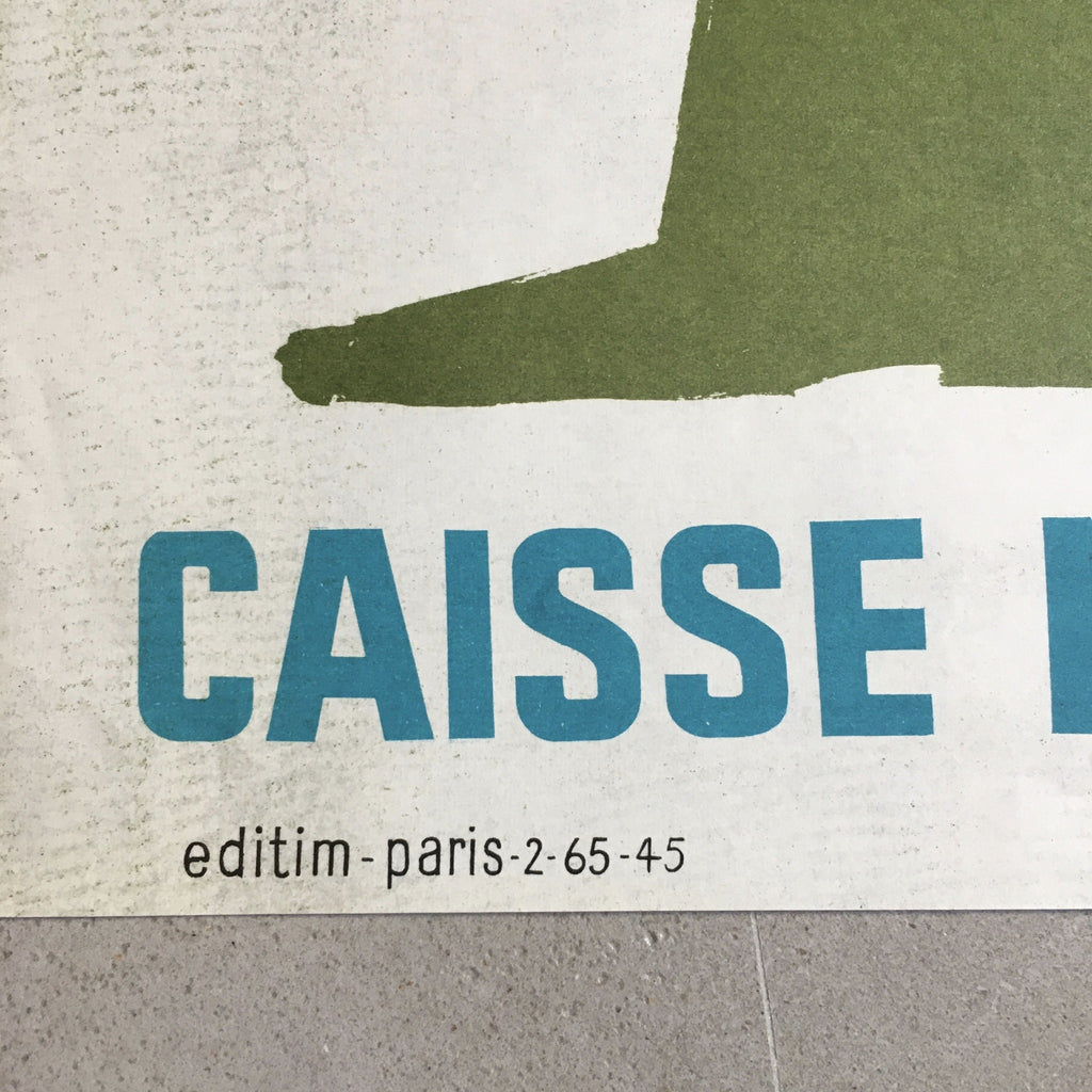 Affiche originale Crédit Agricole 1965 emprunt 5,75% de P. Charton