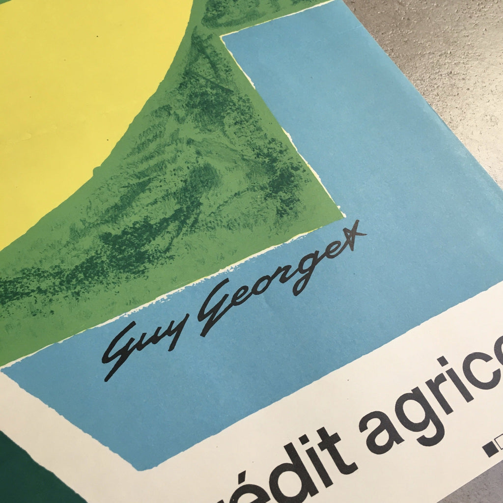 Affiche originale Crédit Agricole 5% 1964 de Guy George