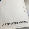 Affiche originale Prévention Routière : dépassement. Années 60 / 70