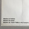 Affiche originale Prévention Routière : dépassement. Années 60 / 70