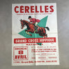 Affiche originale de Bossé 1962 Grand Cross Hippique Cérelles