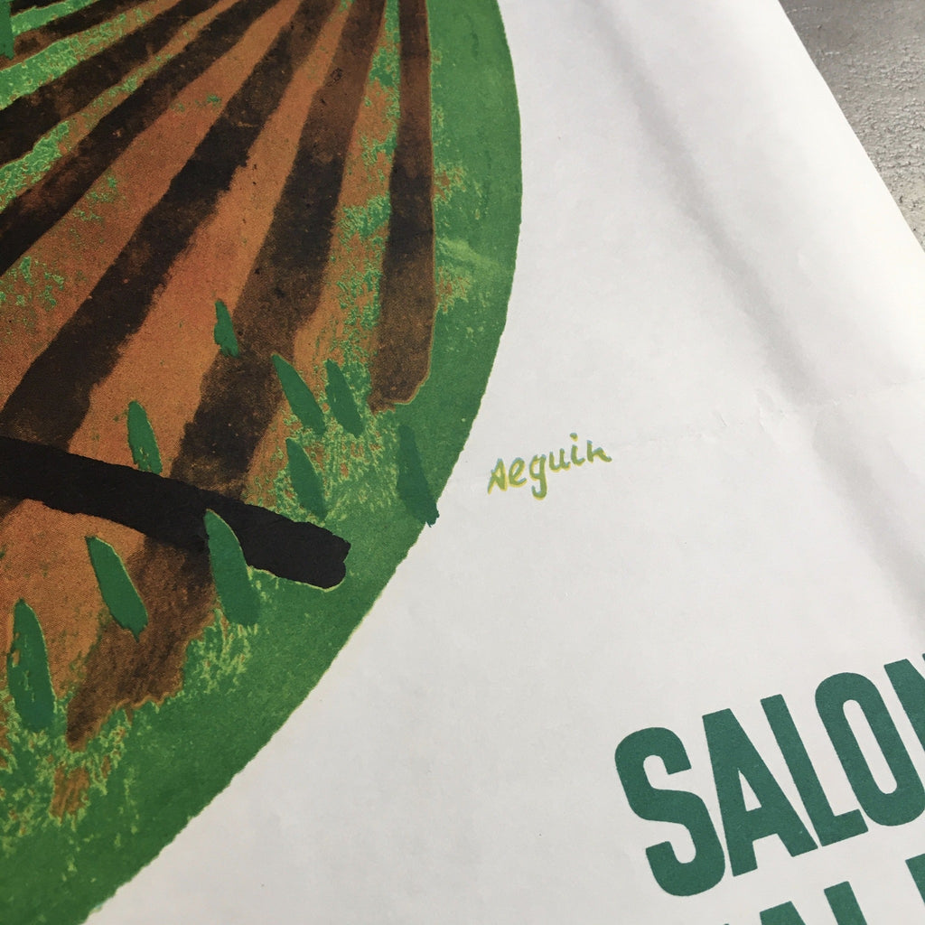 Affiche originale 1er Salon International de l'Agriculture de Seguin 1964