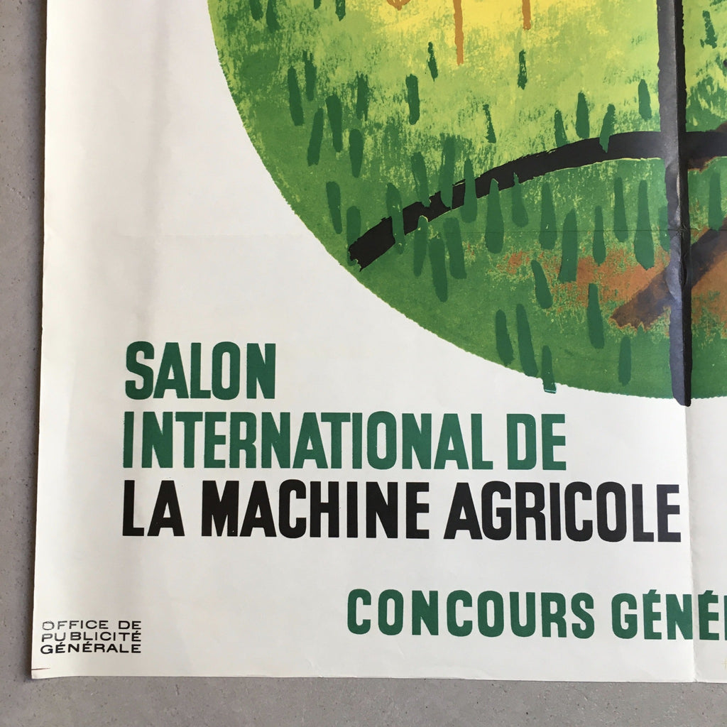 Affiche originale 1er Salon International de l'Agriculture de Seguin 1964