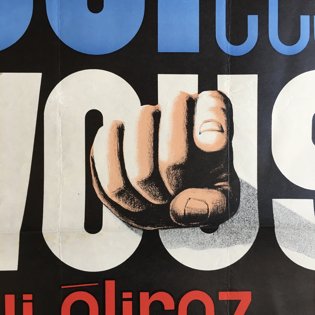 Affiche originale Référendum élection au suffrage universel Président de la République 1962