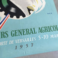 Affiche originale Salon International de la Machine Agricole 1957 ERIC