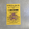 Affiche originale IVe Festival de Blois 1960 L'Arlésienne de Georges Bizet
