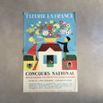 Affiche originale Concours national Fleurir La France 1960 Lesourt 39 x 59 cm