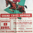 Affiche originale de Bossé 1962 Grand Cross Hippique Cérelles