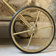 Desserte dorée années 60-70 formica grosses roues
