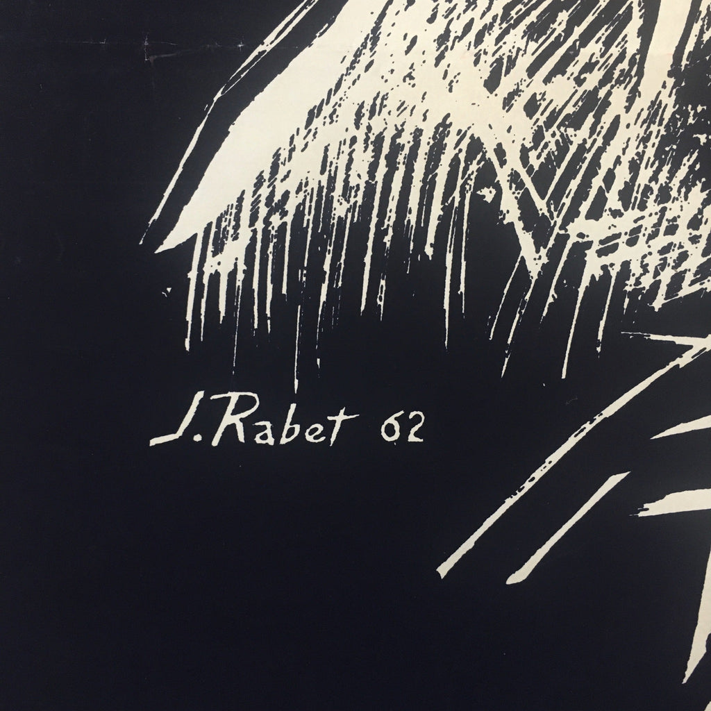 Affiche originale sérigraphiée 1962 Crédit Agricole Indre et Loire Emprunt 5% Jean Rabet