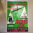 Affiche originale sérigraphiée 1963 Jean Rabet - Crédit Agricole - Indre et Loire- Bons 5%