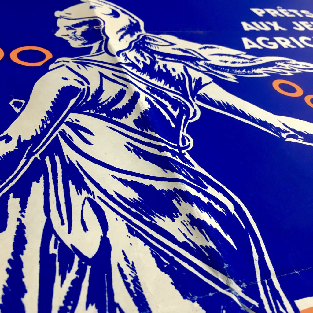 Affiche originale sérigraphiée 1963 de Jean Rabet - Crédit Agricole - Bons 5%